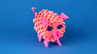 Как сделать поросенка из бумаги. Оригами из модулей ПОРОСЕНОК (свинка, свинья)