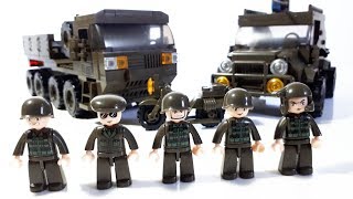 Lego Military Army MOC Sluban M38 B0307  Service Troops - MengBrick Build