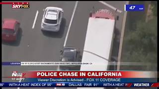 FAST POLICE CHASE: Suspect Out Of Control In California
