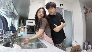 설거지는 니가해야지 ㅡㅡ....feat.르주르[나태커플 N.T couple]