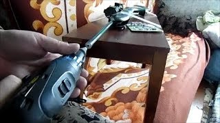Фаску  ствола пневматической винтовки на коленке