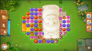 Gardenscapes Level 728 No Booster ? l MiniGames