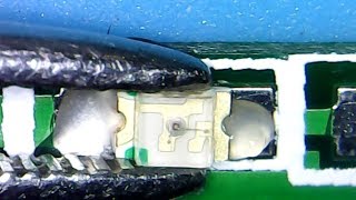 Микроскоп в работе: Припаивание SMD-элементов