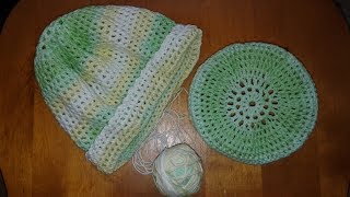 МК детская шапочка на лето. Простая шапка крючком.