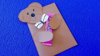 DIY:ОТКРЫТКА С ПОДАРКОМ НА 8 МАРТА СВОИМИ РУКАМИ ДЛЯ БАБУШКИ.