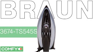 Braun 3674-TS545S SI BRAUN BK INT - утюг с прочной подошвой Sapfir - Видеодемонстрация от Comfy.ua
