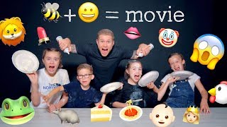 GUESS THE MOVIE EMOJI GAME - PIE FACE CHALLENGE - PART 1 - DAD V GIRLS