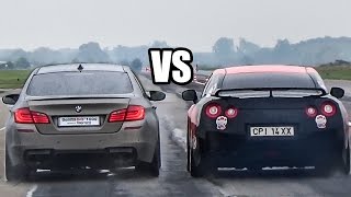 BMW M5 F10 VS NISSAN GTR R35 - DRAG RACE!
