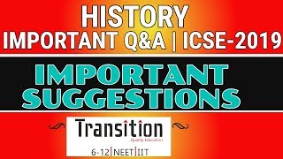 ICSE 2019 History ( History & Civics)  Class 10 suggestions