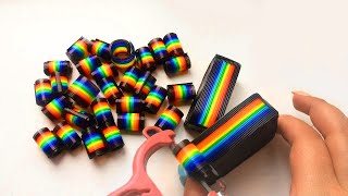 Rainbow curls asmr \ cutting dry soap \ радужные завиточки, хрустящее сухое мыло и кубики АСМР