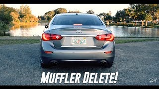 LOUD Infiniti Q50 Muffler Delete - Inside Cabin + DriveBy | HD