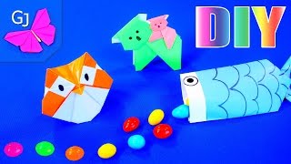 Оригами из бумаги ❀ 3 помощника в учёбе ❀ Поделки для школы