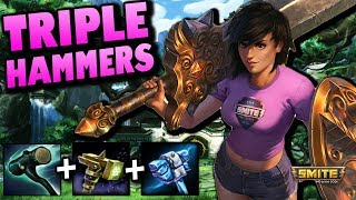 HOW DOES THIS WORK SO WELL?! TRIPLE HAMMER BELLONA! - Masters Ranked Duel - SMITE
