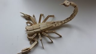 Скорпион из палочек от мороженого. Поделки от сами с усами