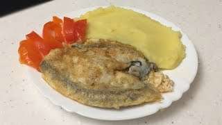 Стейк зубатки / Как приготовить жаренную зубатку в кляре?