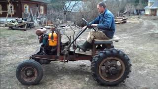 Самодельный трактор соседа