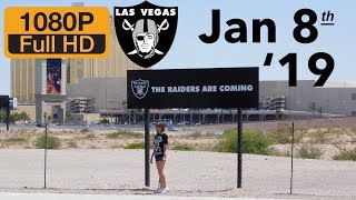 Las Vegas Raiders Stadium Construction Update: Jan 8 ‘19 Early Sunrise and new lift