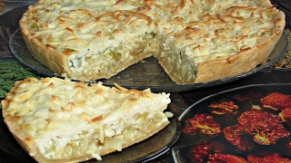 Простой сочный пирог "ОЛЕ-ЛУКОЙЕ" с начинкой из лука.