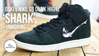 DANGER, DANGER - Oski x Nike SB Orange Label Dunk High 'Shark' Sneaker Unboxing