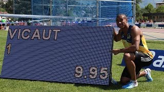Aix-les-Bains 2014 : Finale 100 m M (Jimmy Vicaut en 9''95)