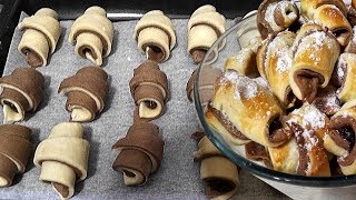 Как сделать двухцветные рогалики: рецепт