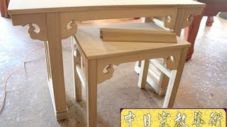 神桌 仿古式神桌佛桌系列 5尺8烏心木白身(未上漆) 佛堂佛具精品設計 中日宗教藝術工坊 神明廳空間設計美學 神龕佛龕祖先龕公媽龕 神明櫥公媽櫥公媽櫃 神像佛像神主牌位祖先牌位雕刻 神聯佛聯 M89