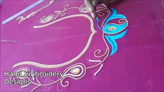 Aari Work Blouse Designs For Beginners | simple maggam work blouse designs | latest blouses