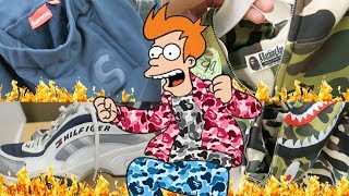 Trip To The Thrift #73 Supreme S Logo Sweats!!/BAPE Shark Hoodie!!/Tommy Dad Shoes!!