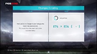 PRO EVOLUTION SOCCER 2018 MY CLUB defeat 2nd rank player cheater nuri_4161