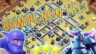 Super Strongest Smash new TH13 - BOWIPE Attack Strategy Destroy 3 Stars War Base ( Clash of Clans)