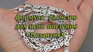 Формула для расчетов цепи "Византия"\The formula for calculation chain