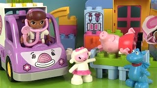 Docteur la peluche Lego Duplo Rosie l’ambulance Rosie Peppa Pig Malade Doc McStuffins Lego Ambulance