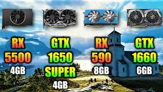 RX 5500 vs GTX 1650 SUPER vs RX 590 vs GTX 1660 | Tested in 22 PC Games