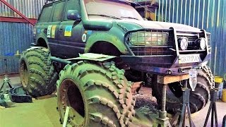 Toyota land cruiser 80 ставим мосты от Mercedes Unimog.