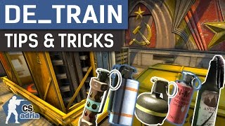 CS:GO - de_train | Tips & Tricks | Smokes | Molotovs | Boosts and Jumps!