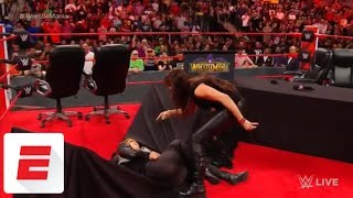 Stephanie McMahon puts Ronda Rousey through a table | WWE | ESPN