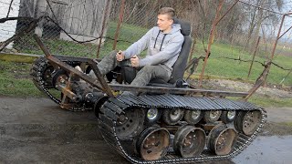 Homemade 300cc TANK / PART 7 ( Tensioner, returning caterpillars
)