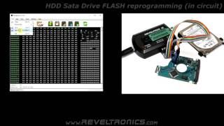 LE25S40 reprogramming in HDD circuit (1.8V FLASH SPI) with SOIC Clip and REVELPROG-IS