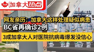 加拿大医院如何处理疑似病患？| BC省再确诊2例 | 3成加拿大人对医院处理疫情爆发没信心
