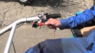 Испытания двигателя Briggs and Stratton на мотоблоке МБ-2М с прицепом