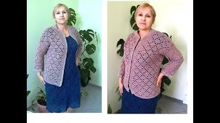 Моя новая Ажурная кофточка крючком