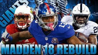 Real Updated Rookie Roster Rebuild of the New York Giants! | Madden 18 Franchise Lamar Jackson 2xMvp