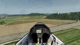 Aerofly FS - Discus bM in den Schweizer Bergen in HD