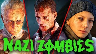 ALL WW2 ZOMBIES CUTSCENES: ALL INTROS, OUTROS & EASTER EGG ENDINGS! (WW2 Zombies Movie)