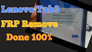 Lenovo  Tab-3-850M-Frp-Bypass  No-Pc  Work 1000%.
