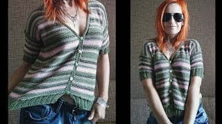 Вязание / Кофта спицами чулочной вязкой /Описание .