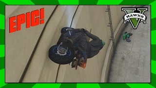 GTA 5 Custom Race - Moto WALLRIDE Extreme Stunts - Moto Skill Training 5 (GrandTheftAuto5 Race Link)