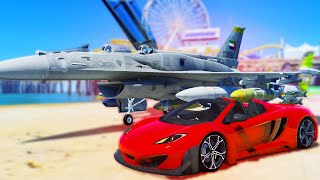 GTA 6 Gameplay in GTA 5! NEW SUPER CARS AND NEW FIGHTER JET!  (GTA 5 Mods)