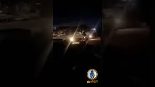 لحظة سقوط أحد الصواريخ في محيط السفارة الأمريكية بـ #بغداد | #قناة_الرافدين