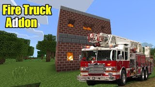 Fire Truck Addon | Minecraft PE Gameplay Walkthrough